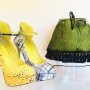 Charlotte Olympia shoes and tea hat bag