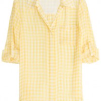 DVF Lorelei Two Yellow Chiffon Blouse