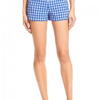 DVF Fausta Gingham Print shorts