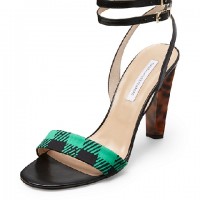 DVF Vera Too Gingham Printed Heel