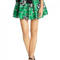 DVF Claire Silk Wool Pleated Skirt