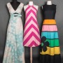 three colorful summer garments, 1965-1975