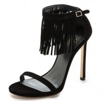 Stuart Weitzman Lovefringe Suede Sandals