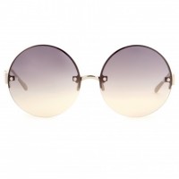 Linda Farrow Grey '313' Round Sunglasses