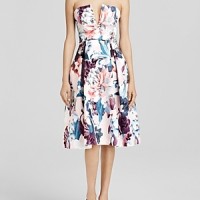 N Nicholas Orchid Print Midi Dress