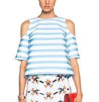 Tanya Taylor Blue/White Striped Top