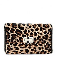 DVF Leopard 'Jacqueline' Clutch