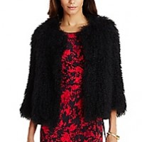 DVF Black 'Samantha' Mohair Jacket