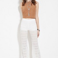 Forever 21 Cream Crochet Pants