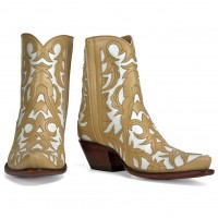 Back At The Ranch Cafe Latte Ankle Zipper Boots