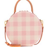 MANSUR GAVRIEL Pink Gingham Circle Bag