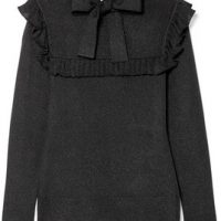 JOOSTRICOT Black Lurex Ruffle Top