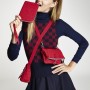 o Bag: Rizzi in Chili Pepper, Brownie in Chili Pepper, Sabien in Chili Pepper o Skirt: Lisa Perry o Sweater Vest: Brooks Brothers o Turtleneck: Stylists own o Tights: We Love Colors o Shoes: Jimmy Choo